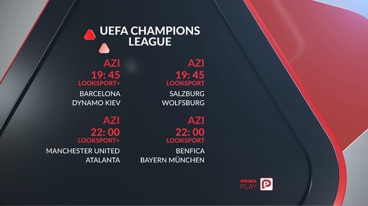 Seară de Champions League cu Barcelona, Manchester United şi Bayern Munchen, la Look Sport