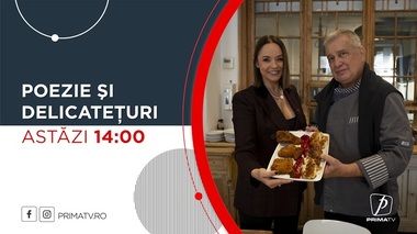 Andreea Marin, invitata lui Mircea Dinescu la „Poezie şi delicateţuri” de la Prima TV