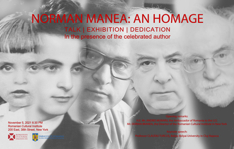 Eveniment dedicat carierei de peste cinci decenii a scriitorului Norman Manea, la New York