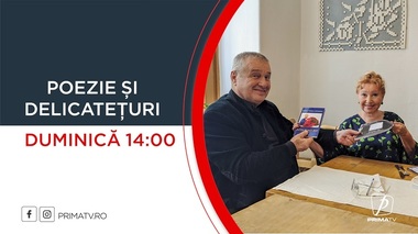 Actriţa Rodica Popescu Bitănescu este invitată în emisiunea „Poezie şi delicateţuri”, duminică, la Prima TV