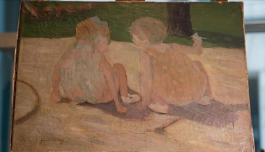 Una dintre puţinele picturi rămase din creaţia lui Serge Gainsbourg, licitată la Paris