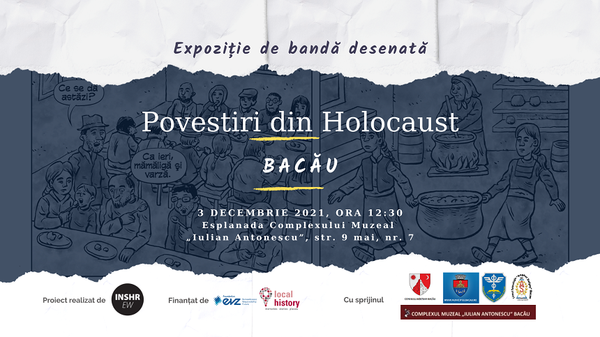 Expoziţii stradale de bandă desenată pe tema Holocaustului, în Bacău şi Suceava