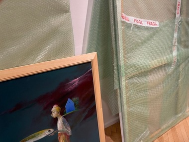 Expoziţia personală Ştefan Câlţia, „Albastru de Hotar”, încheie programul expoziţional din acest an la galeria AnnArt