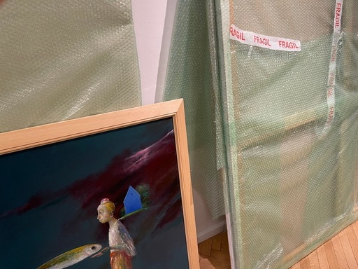 Expoziţia personală Ştefan Câlţia, „Albastru de Hotar”, încheie programul expoziţional din acest an la galeria AnnArt