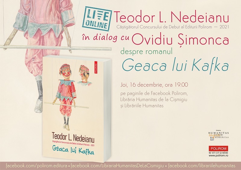 Romanul „Geaca lui Kafka” despre etapele unei maturizări de Teodor L. Nedeianu, lansat online