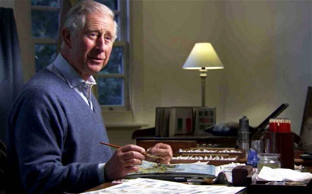 Prinţul Charles îşi expune picturile la Londra: „Primele mele opere au fost ratate” - FOTO