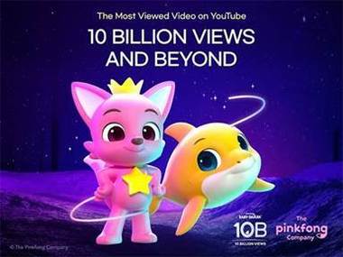 „Baby Shark Dance” este primul videoclip din lume care a atins 10 miliarde de vizualizări pe YouTube