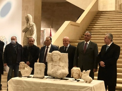 Cinci artefacte romane din vechiul oraş Palmyra, restituite Siriei de un muzeu libanez