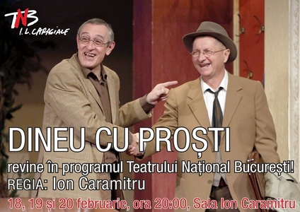 Mircea Rusu va juca alături de Horaţiu Mălăele în spectacolul „Dineu cu proşti”, din nou pe afiş la TNB