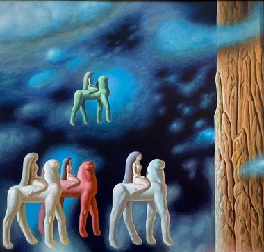 O lucrare de mari dimensiuni de Sabin Bălaşa, dăruită de artist unui copil talentat, este scoasă la licitaţie - FOTO