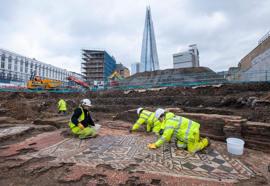 Un impozant mozaic roman, descoperit în centrul Londrei 