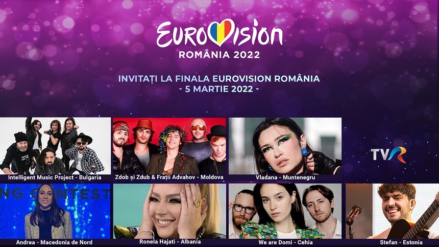 Zdob şi Zdub, Ronela Hajati şi Intelligent Music Project, între concurenţii Eurovision din şapte ţări invitaţi la finala Selecţiei Naţionale