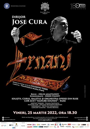 Opera de Stat din Ruse prezintă spectacolul „Ernani” de Verdi pe scena operei bucureştene