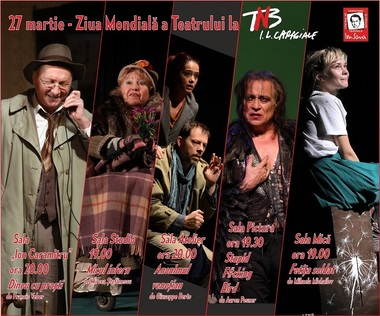 Ziua Mondială a Teatrului: Spectacole din repertoriul curent la toate cele şase săli ale Naţionalului bucureştean