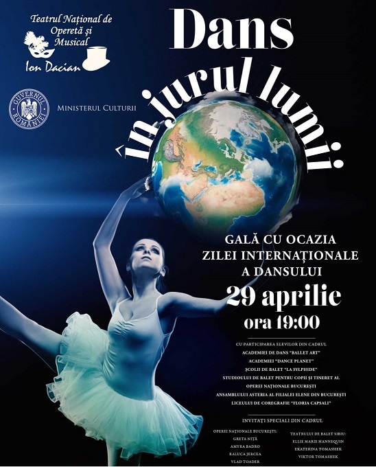 Gala „Dans în jurul lumii” şi flashmob pentru a marca 40 de ani de când se celebrează Ziua Internaţională a Dansului