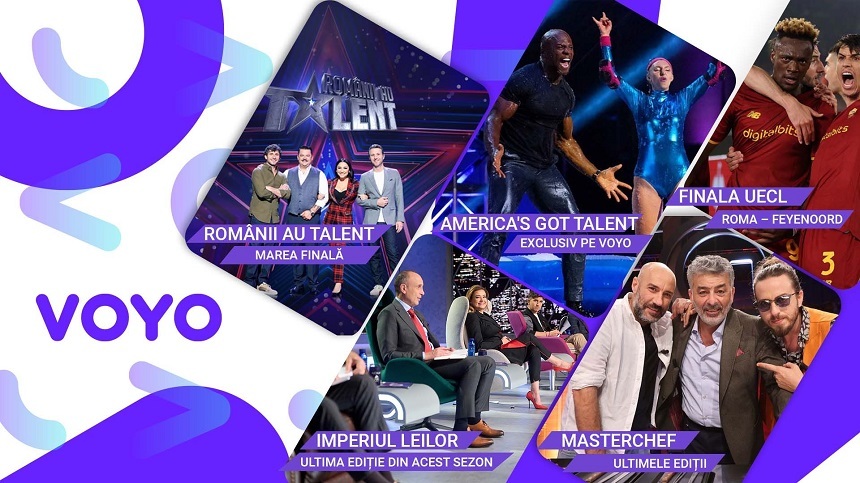 "America’s Got Talent" şi prima finală UEFA Europa Conference League, în premieră pe VOYO