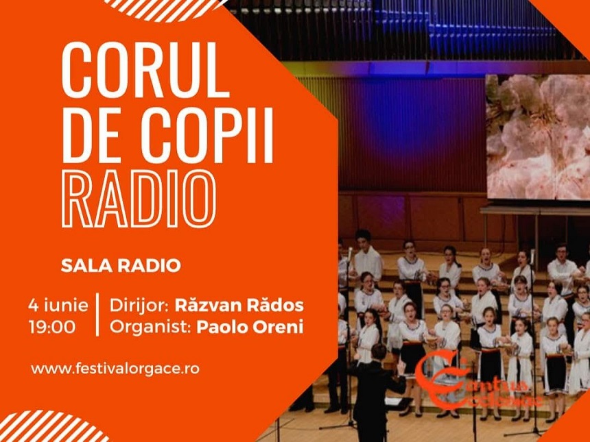 Cea mai mare orgă din România şi vocile corului de copii Radio, în concert la Sala Radio
