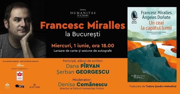 Scriitorul Francesc Miralles, întâlnire cu publicul la evenimentul de lansare a cărţii "Un ceai la capătul lumii" de la Librăria Humanitas Cişmigiu
