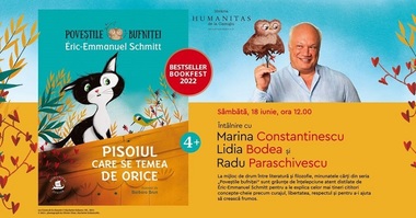 Prima carte pentru copii scrisă de Éric-Emmanuel Schmitt, „Pisoiul care se temea de orice”, va fi lansată sâmbătă