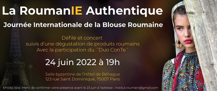 O paradă a costumului popular românesc va fi organizată la Palatul Behague, reşedinţa Ambasadei României la Paris