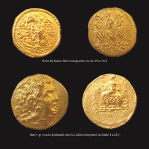 Două monede antice de aur, recuperate din Regatul Unit şi expuse la Muzeul Naţional de Istorie a României