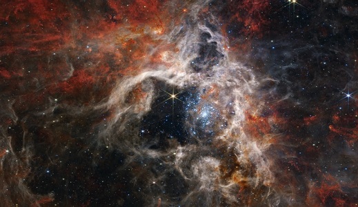 Noi detalii şi imagini impresionante ale nebuloasei Tarantula, dezvăluite de telescopul James Webb