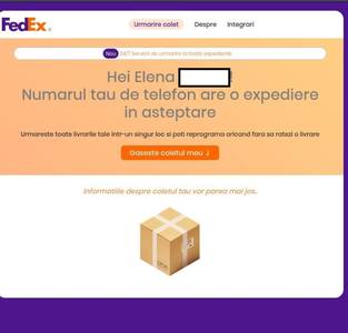 Tentativă de fraudă online care foloseşte identitatea vizuală a FedEx - Potenţialele victime primesc un SMS prin care sunt anunţate că au câştigat un premiu