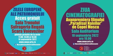 Acces gratuit în Sala Tronului şi proiecţia filmului documentar „Paradisul Naivilor” de Copel Moscu, la MNAR, de Zilele Europene ale Patrimoniului