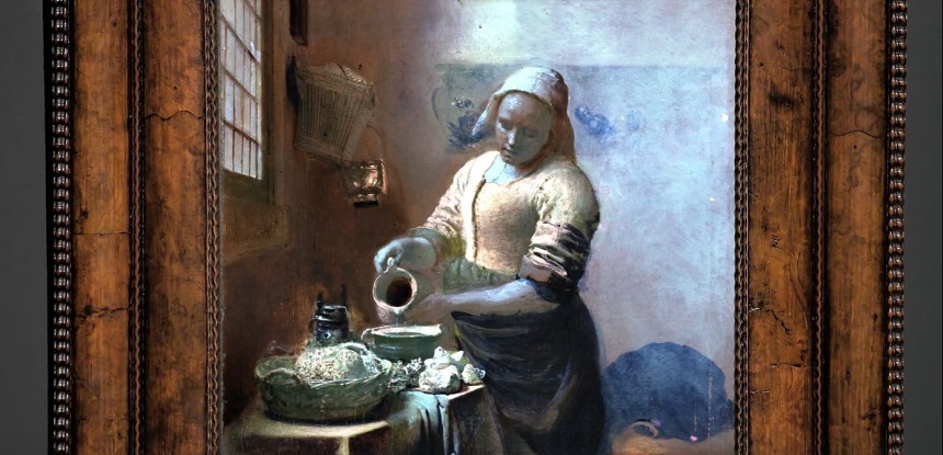 Obiecte ascunse sub stratul de vopsea al tabloului "The Milkmaid" de Vermeer