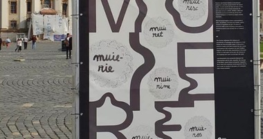 Expoziţe controversată, cu mesaje cu conotaţii obscene, în centrul Timişoarei/ Subprefectul de Timiş face trimitere la Codul Penal/ Fostul primar Nicolae Robu: Biată Timişoară, ce-ai ajuns! - FOTO
