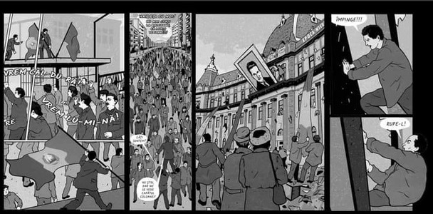 Roman grafic interactiv ce prezintă momente din timpul revoltei muncitoreşti anticomuniste de la Braşov din 1987, lansat la Muzeul Amintirilor din Comunism - FOTO