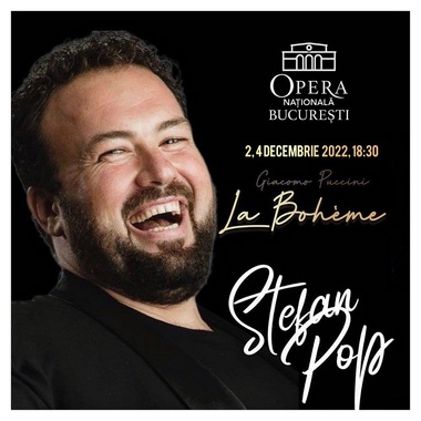 Tenorul Ştefan Pop de la Royal Opera House, pe scena Operei Naţionale Bucureşti la început de decembrie