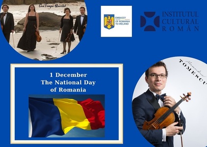 Concerte de gală la Dublin, Paris, New York, Londra şi Tel Aviv, organizate la reprezentanţele ICR până pe 10 decembrie