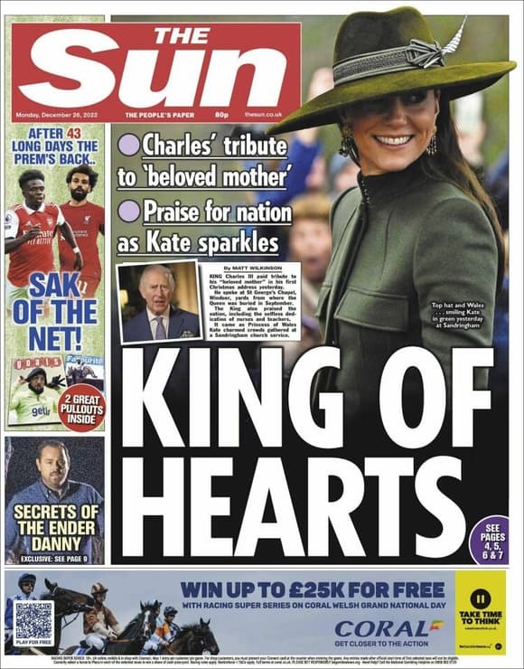 "Regele inimilor": Publicaţiile britanice salută primul mesaj de Crăciun al lui Charles III - FOTO