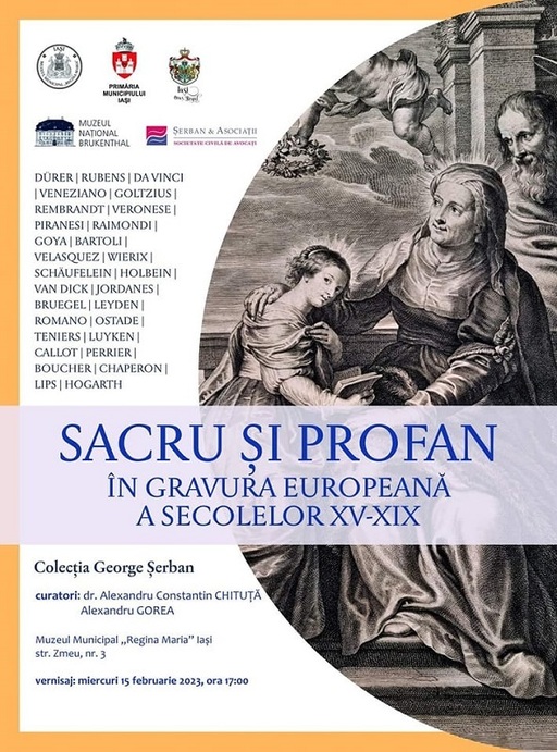 Expoziţie cu 50 de lucrări grafice realizate de Dürer, Rubens, Da Vinci, Rembrandt, Goya, Velázquez, Tiţian, va fi deschisă la Iaşi