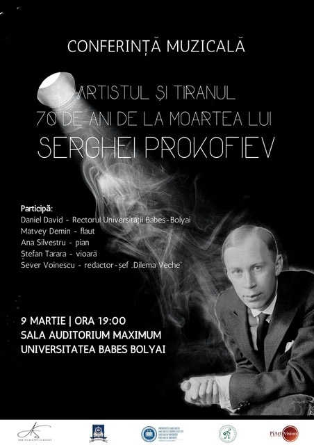 „Artistul şi Tiranul”, conferinţă muzicală despre Serghei Prokofiev la Universitatea Babeş-Bolyai din Cluj-Napoca