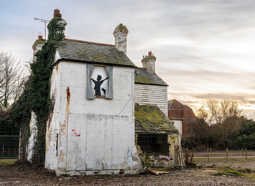 O operă de Banksy distrusă în Anglia - FOTO