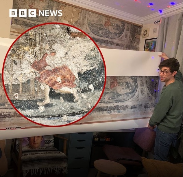 Picturi murale vechi de aproape 400 de ani, descoperite în urma renovării unei bucătării din York