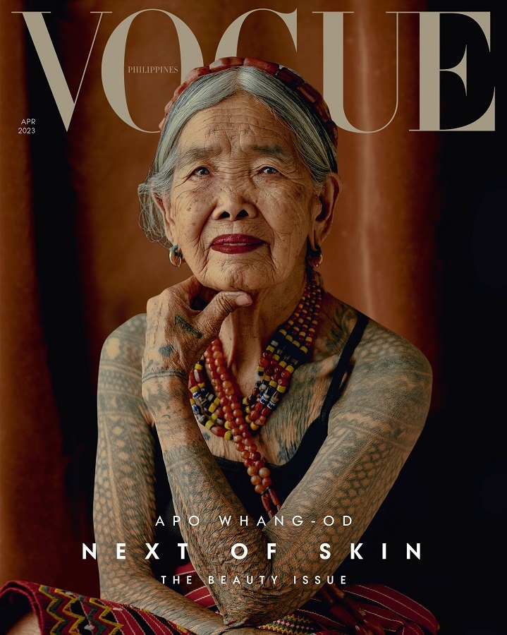 Artista Apo Whang-Od din Filipine, 106 ani, este cea mai în vârstă persoană care a apărut pe coperta revistei Vogue 