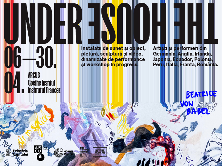 Pisica Pătrată, Grigore Leşe, Kyoko Murase, Ion Grigorescu şi zeci de artişti internaţionali, în expoziţia-performance „Under the House” din aprilie, la ARCUB