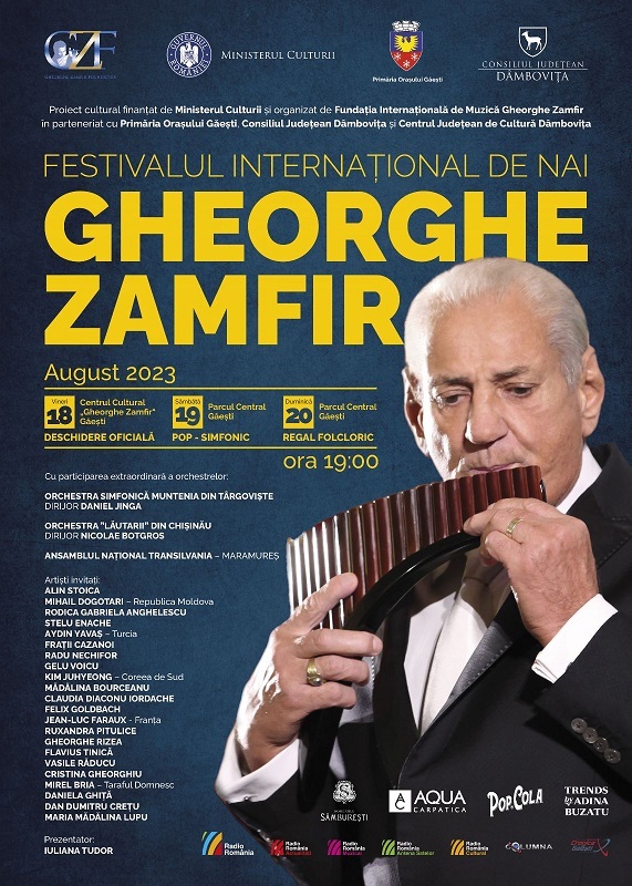 Festivalul Internaţional de Nai „Gheorghe Zamfir” va avea loc la Gaeşti, în perioada 18-20 august