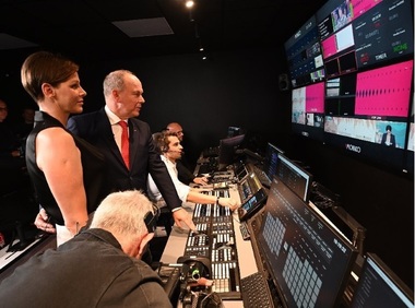 Albert şi Charlene de Monaco au inaugurat canalul TV Monaco