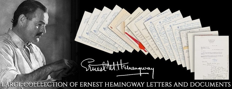 Scrisoare a lui Ernest Hemingway în care relatează cum a supravieţuit în urma a două accidente de avion, vândută cu 237.055 de dolari