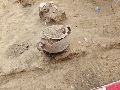 Constanţa: Opt morminte din perioada romană au fost descoperite în timpul lucrărilor la Spitalul Modular - FOTO
