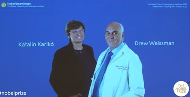 Premiul Nobel pentru Fiziologie sau Medicină pe 2023 a fost acordat lui Katalin Karikó şi Drew Weissman pentru descoperirile lor privind dezvoltarea unor vaccinuri ARNm eficiente împotriva COVID-19 în timpul pandemiei 