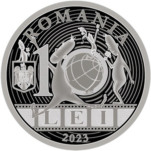 Monedă din argint cu tema 100 de ani de la naşterea lui Ion Popescu-Gopo, lansată de Banca Naţională a României - FOTO