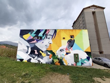 Valea Jiului, revitalizată prin artă şi cultură - Picturi murale, ateliere de tehnici teatrale, improvizaţie, storytelling în patru oraşe foste miniere. Planiglobului Văii Jiului a fost realizat de artistul Ion Barbu/ FOTO