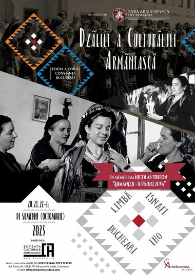 Zilele Culturii Armâne vor avea loc între 20 şi 22 octombrie la Bucureşti şi Constanţa