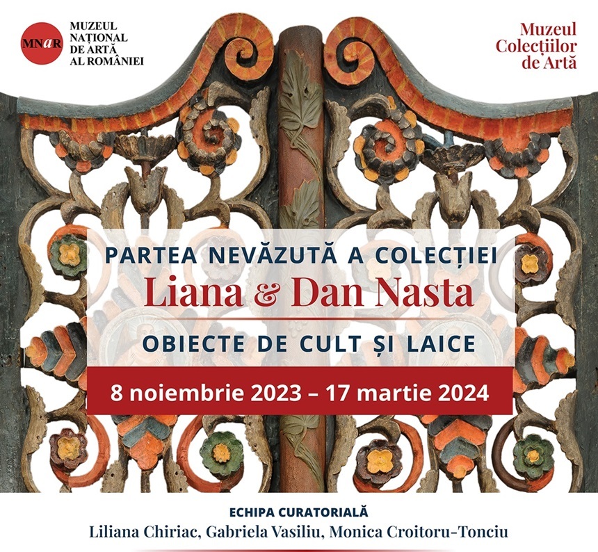 
Peste 100 de obiecte de artă tradiţională - icoane pe lemn şi sticlă, xilogravuri religioase, cărţi, scoarţe româneşti - din colecţia Liana şi Dan Nasta, expuse la Muzeul Colecţiilor de Artă
