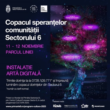 Instalaţia Copacul Dorinţelor Comunităţii sectorului 6 va fi lansată de One Night Gallery în Parcul Liniei